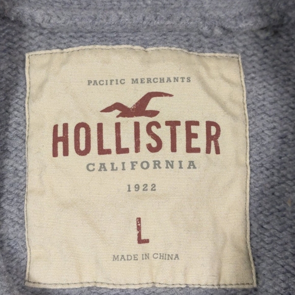 HOLLISTER GRAY BUTTON DOWN JACKET SIZE LARGE - Picture 8 of 8